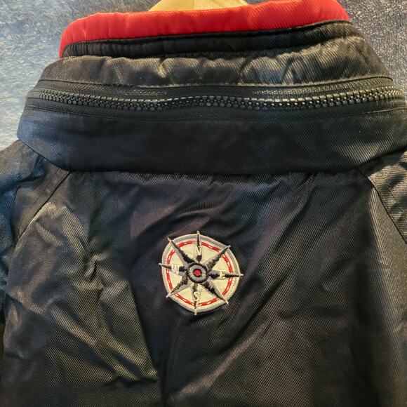 Vintage Malboro Unlimited Gear Mens Medium Black Red Jacket Nylon Full Zip - Picture 4 of 7